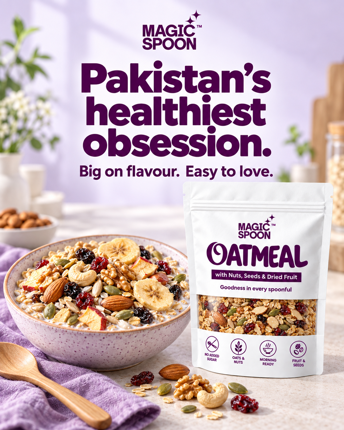 Cosmic Crunch oats with nuts, seeds and dried fruit